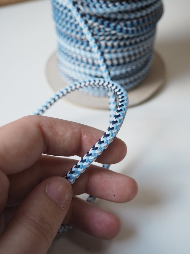 Blue Mix Braided Cord 6mm
