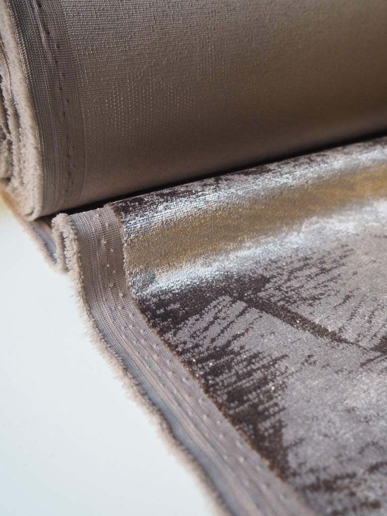 Liberty Taupe Brushed Velvet Furnishing Jacquard