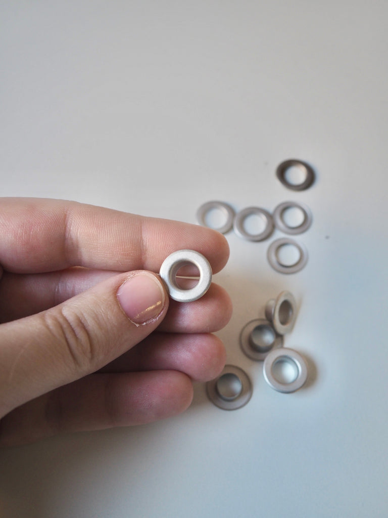 Matte Silver Eyelets 15mm