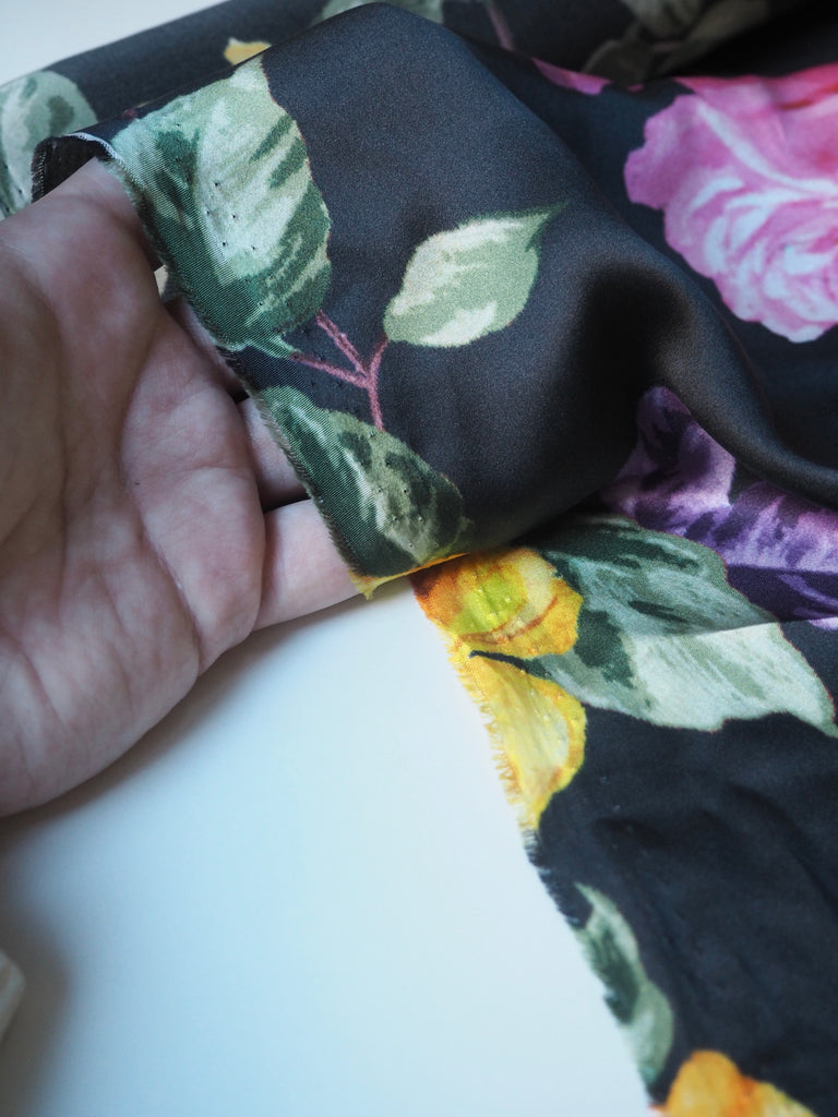 Tropic Bloom Silk Satin