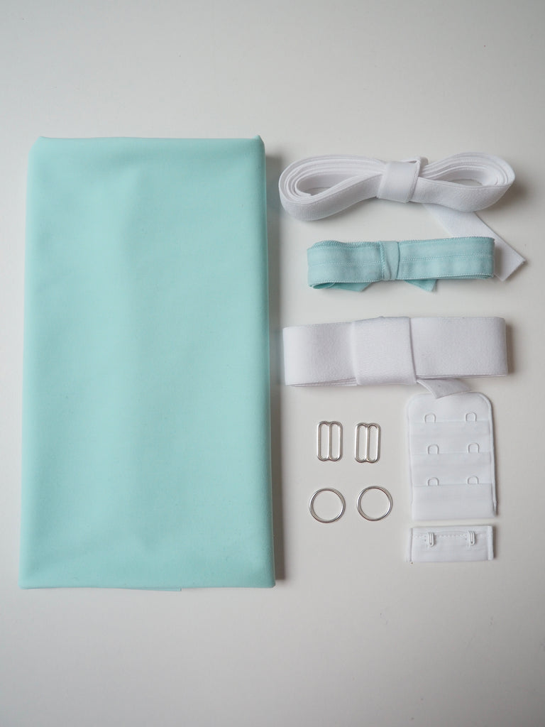 Aqua Jersey Crop Bra Kit