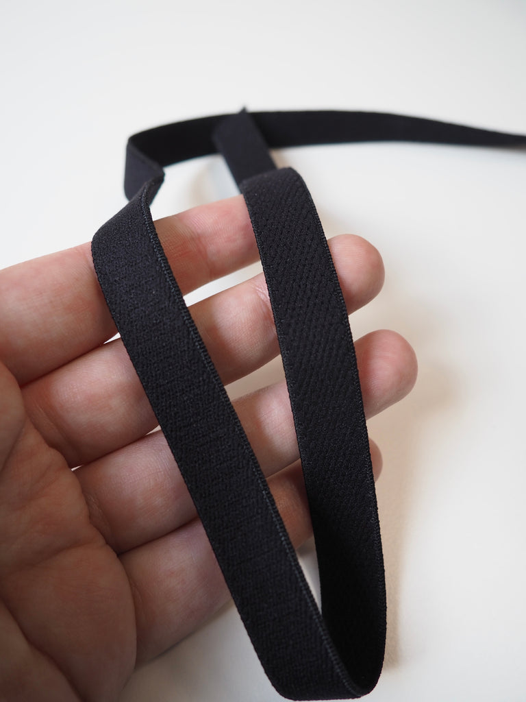 Black Strap Elastic 13mm