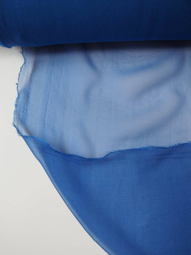 Cobalt Fine Silk Chiffon