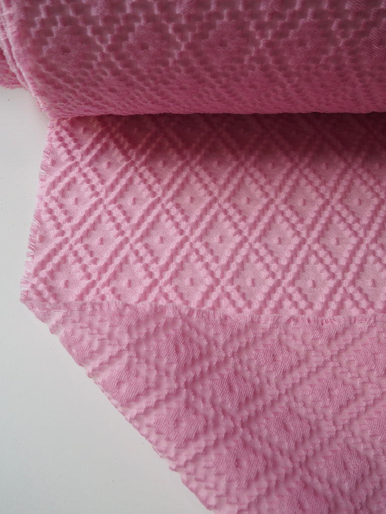 Taffy Pink Diamond Jacquard Cloqué