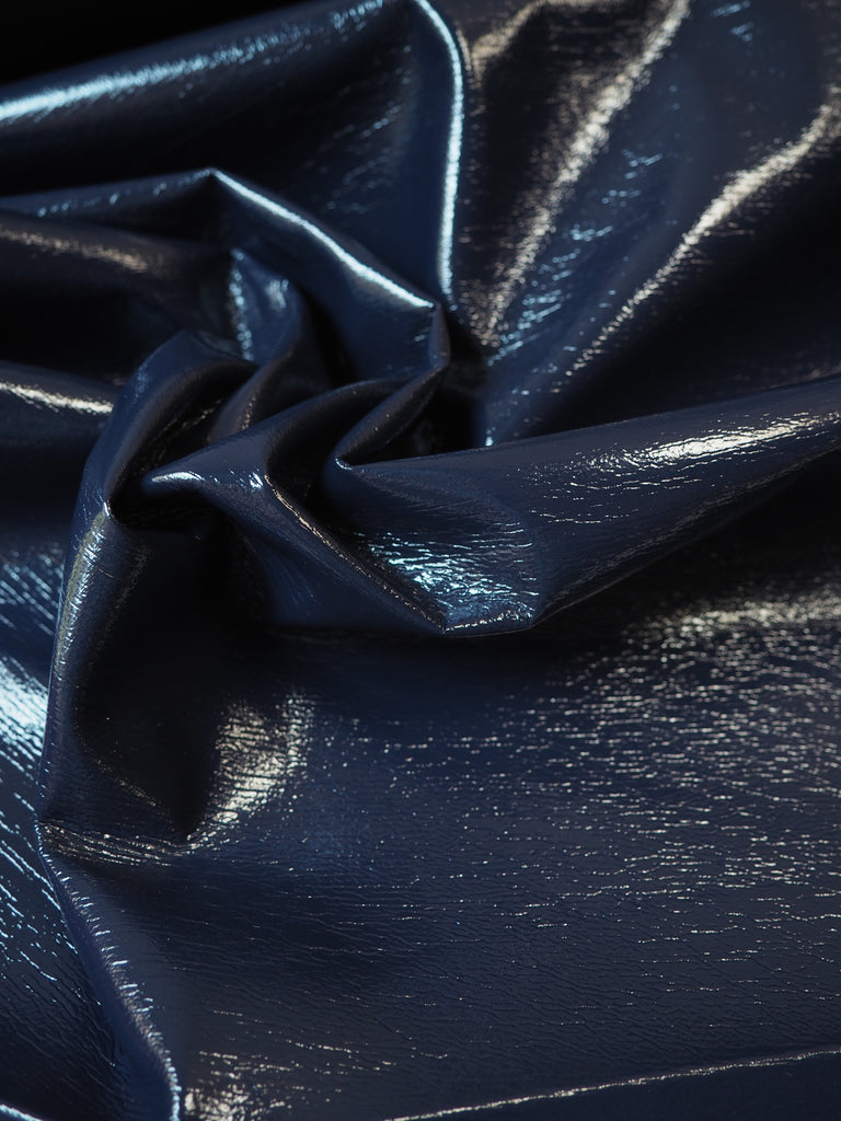 Patent Indigo Stretch Pleather