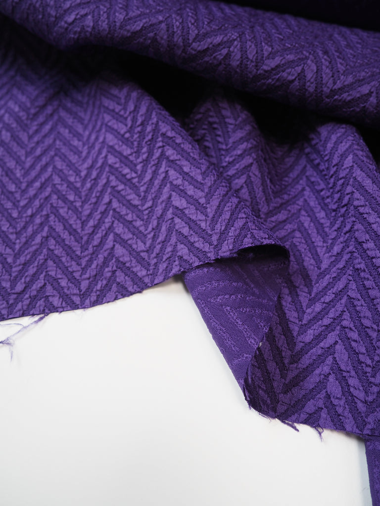 Pansy Chevron Jacquard Cloqué