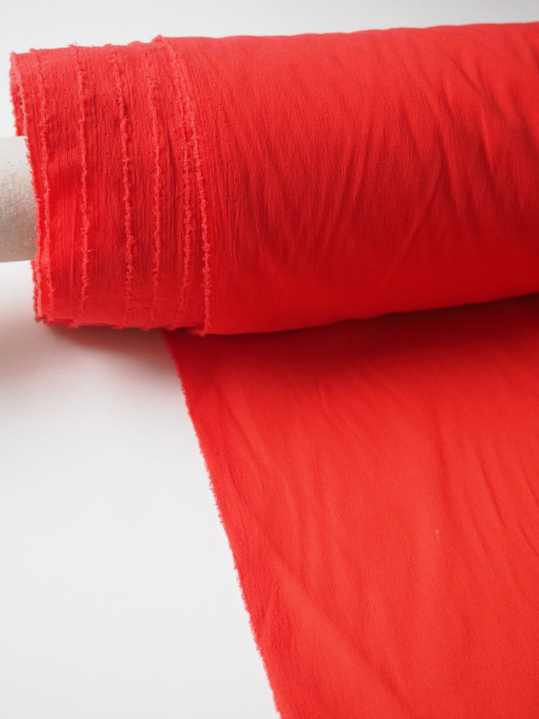 Strawberry Stretch Silk/Acetate Chiffon Lining