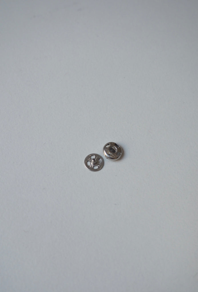 Silver Sew-on Press Stud 6mm - 5 Pairs