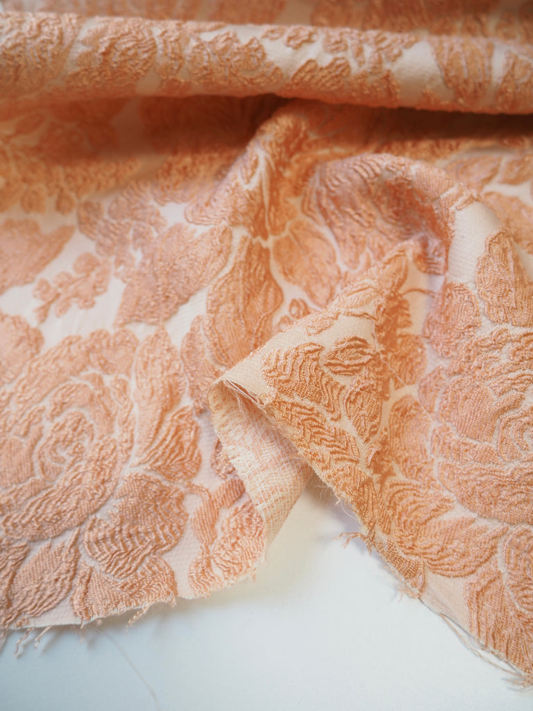 Apricot Rose Silk/Viscose Jacquard