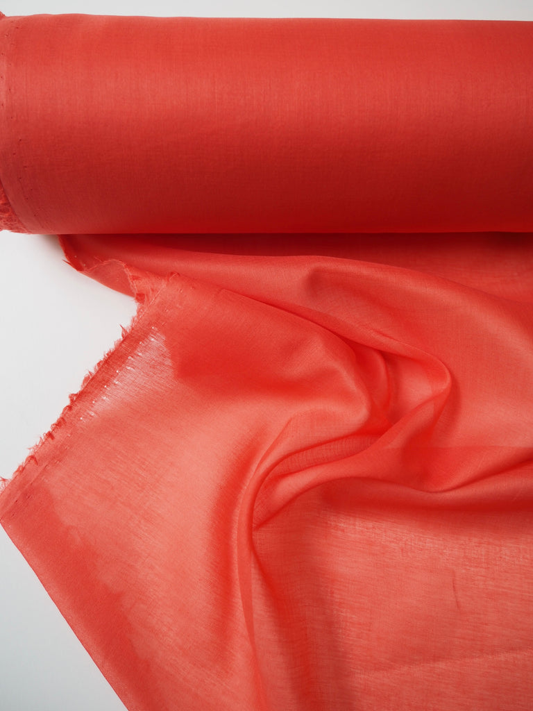 Coral Cotton Voile