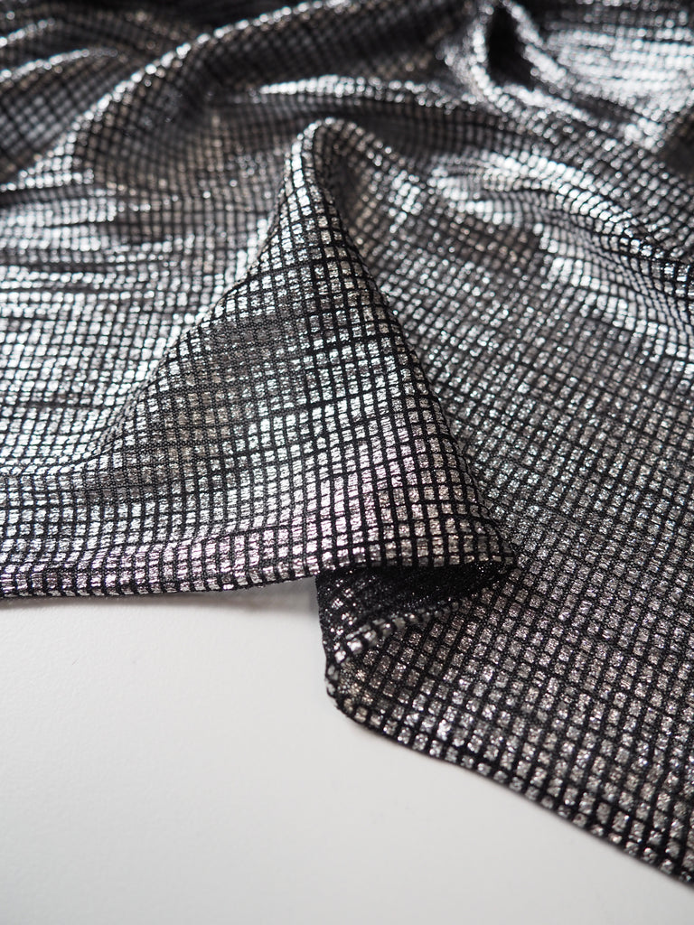 Black + Silver Lamé Mesh