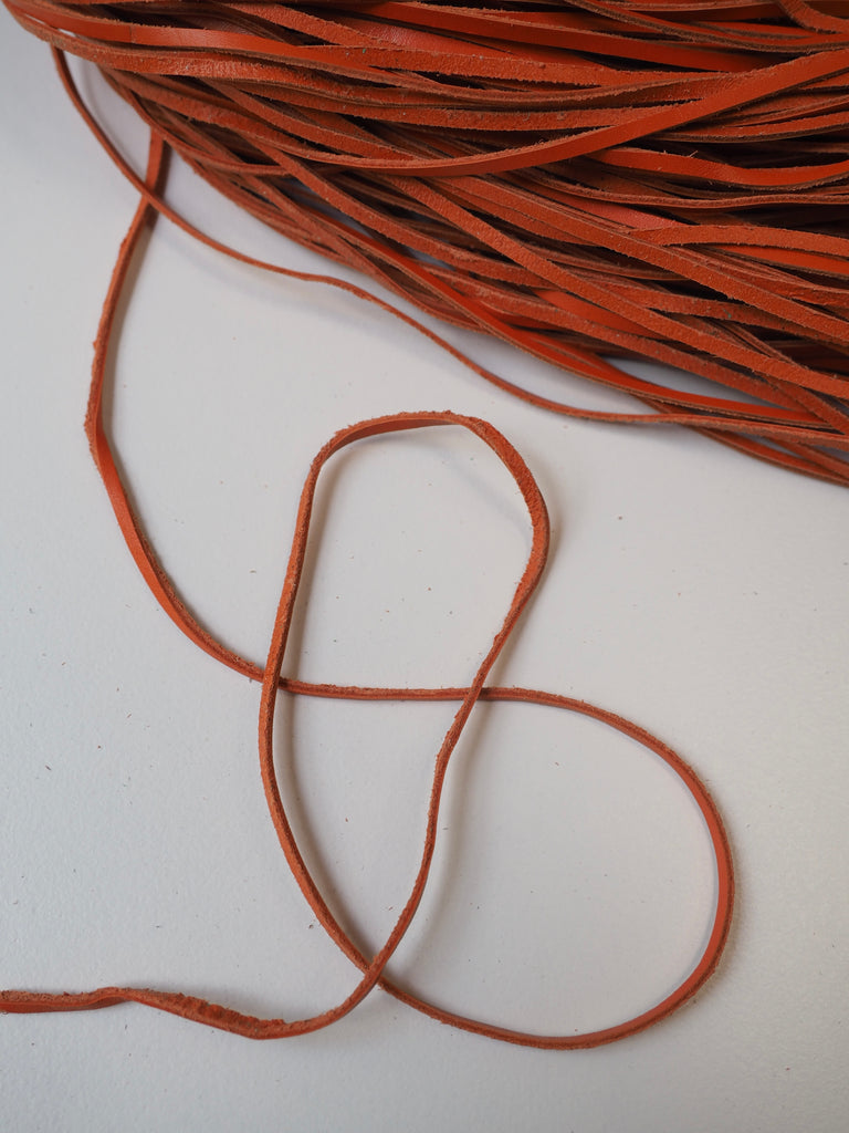 Orange Leather Cord 2mm