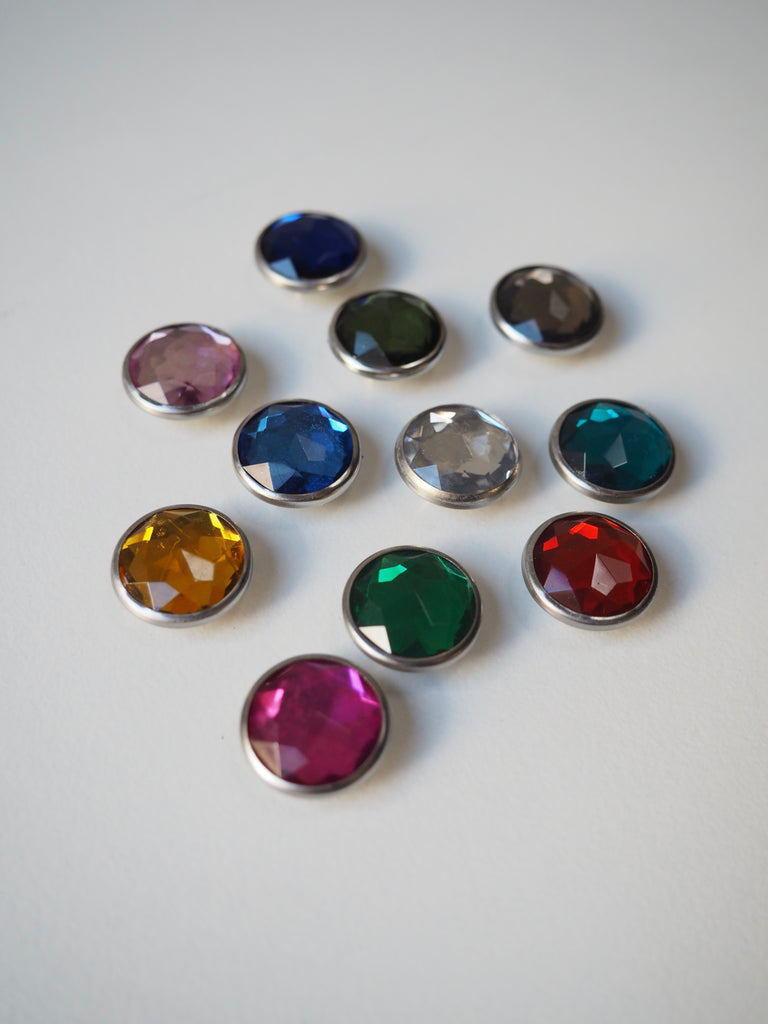 Multicolour Crystal Press Studs 15mm