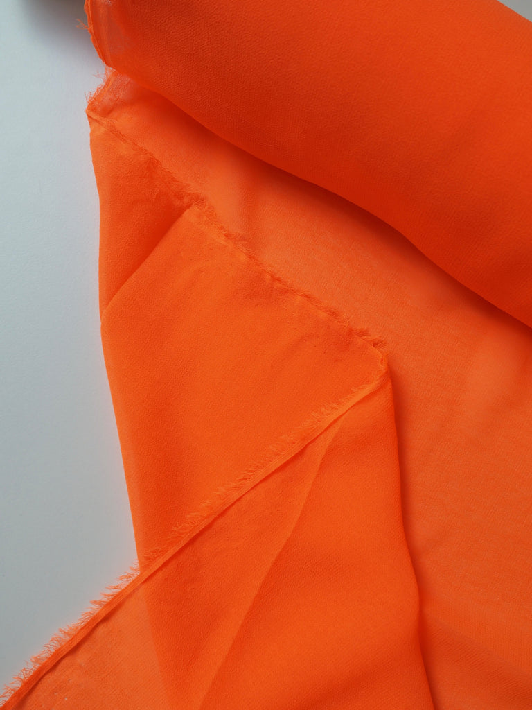 Neon Orange Chiffon