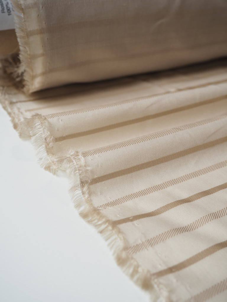 Almond Satin Stripe Viscose