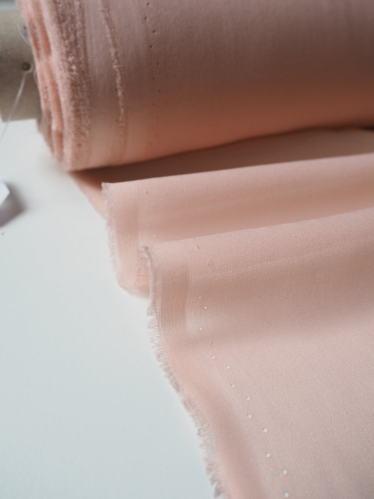 Light Peach Silk Chiffon