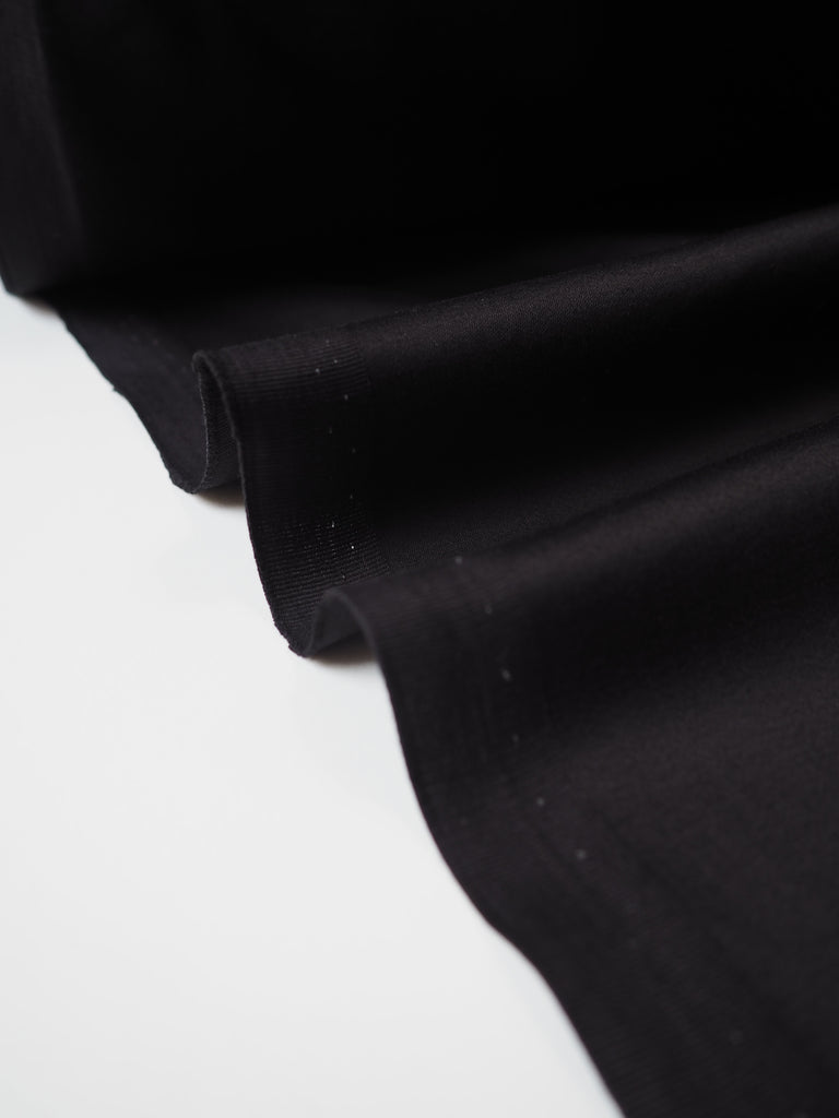 Black Lyocell Heavy Satin Twill