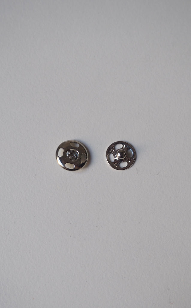 Silver Sew-on Press Stud 9mm - 5 Pairs