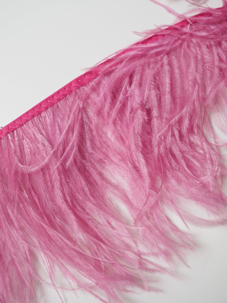 Flamingo Ostrich Feather Fringing