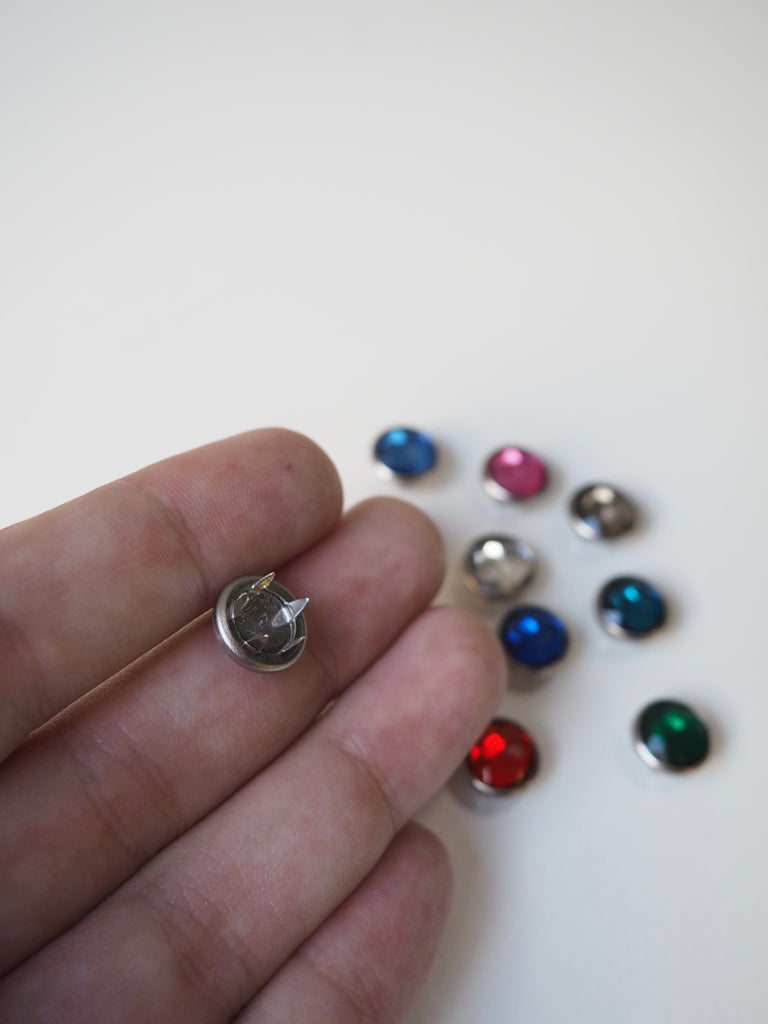 Multicolour Crystal Press Studs 11mm