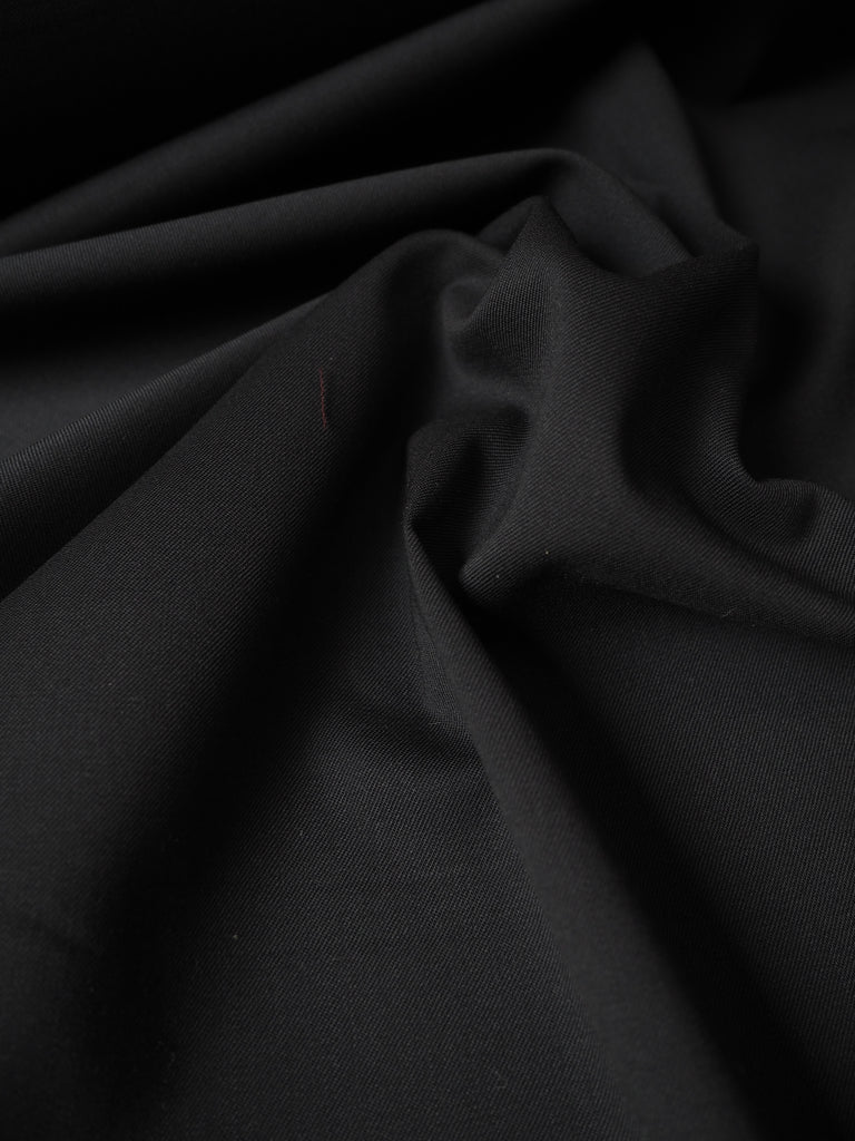 Dark Navy Stretch Wool Twill