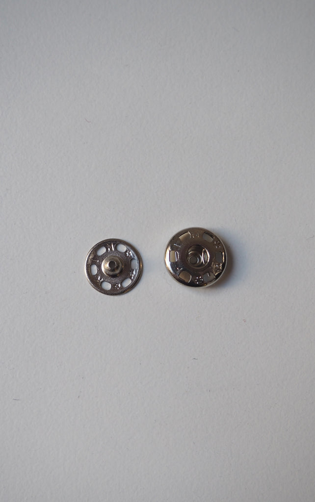 Silver Sew-on Press Stud 12mm - 5 Pairs