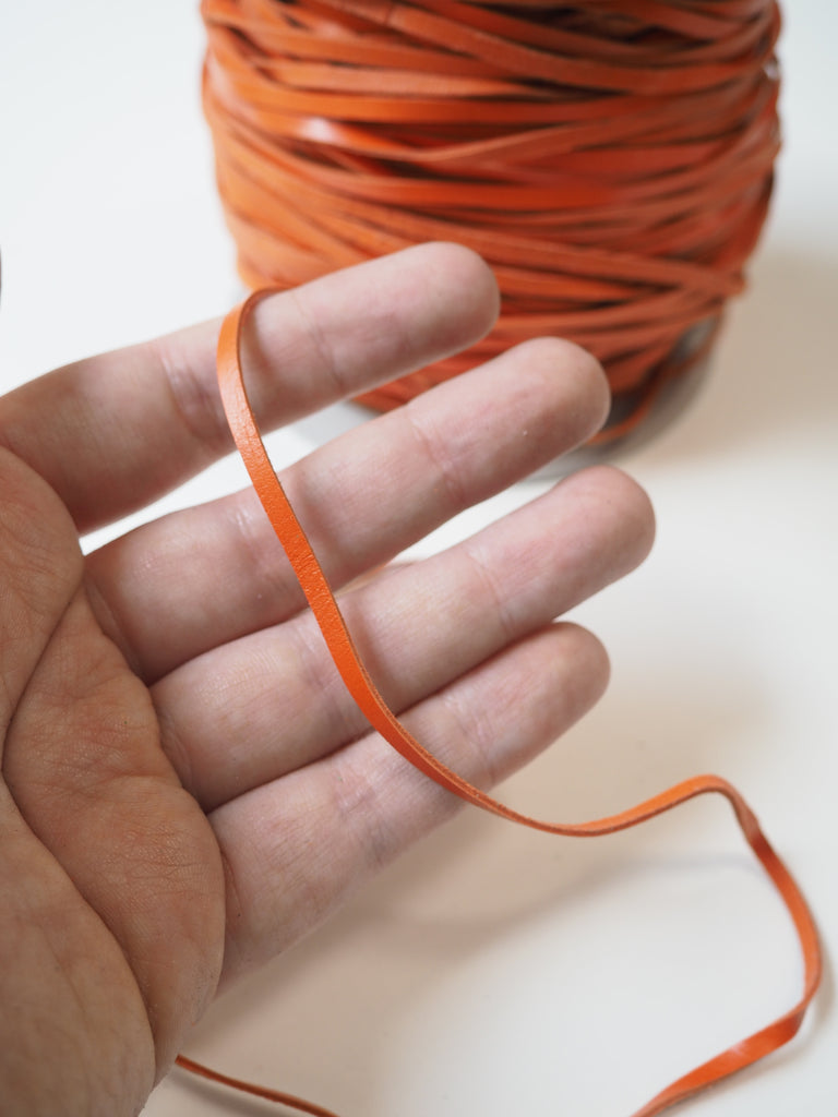 Orange Leather Cord 3mm