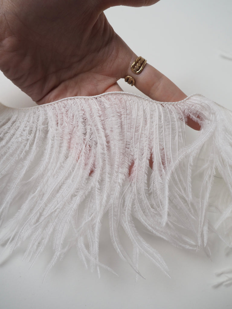 Off-White Ostrich Feather Fringing