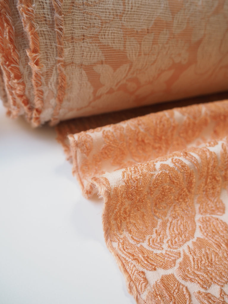 Apricot Rose Silk/Viscose Jacquard