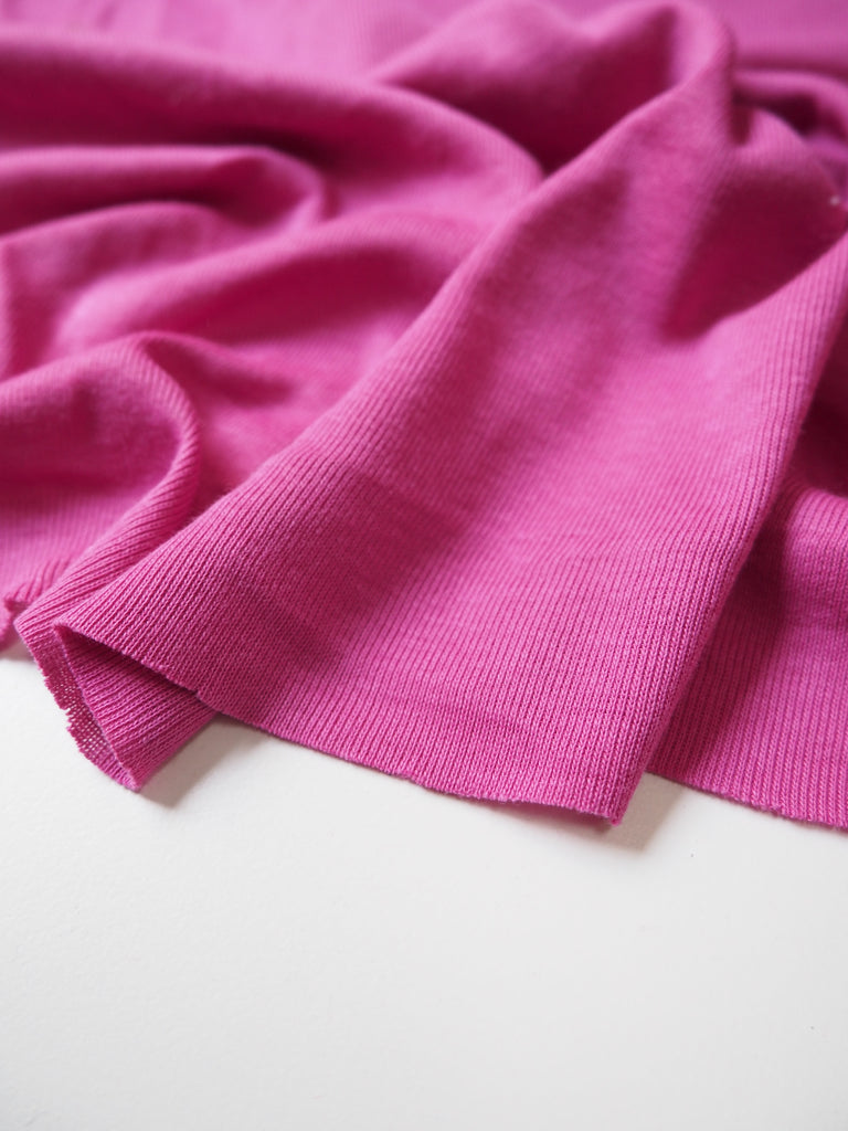 Bubblegum Cotton 1x1 Jersey