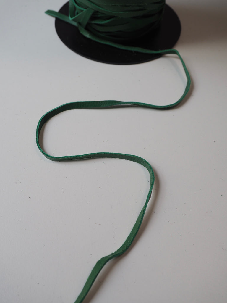 Green Leather Cord 5mm