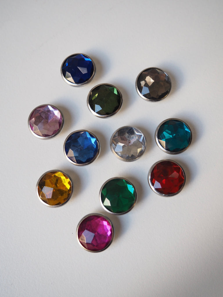 Multicolour Crystal Press Studs 15mm