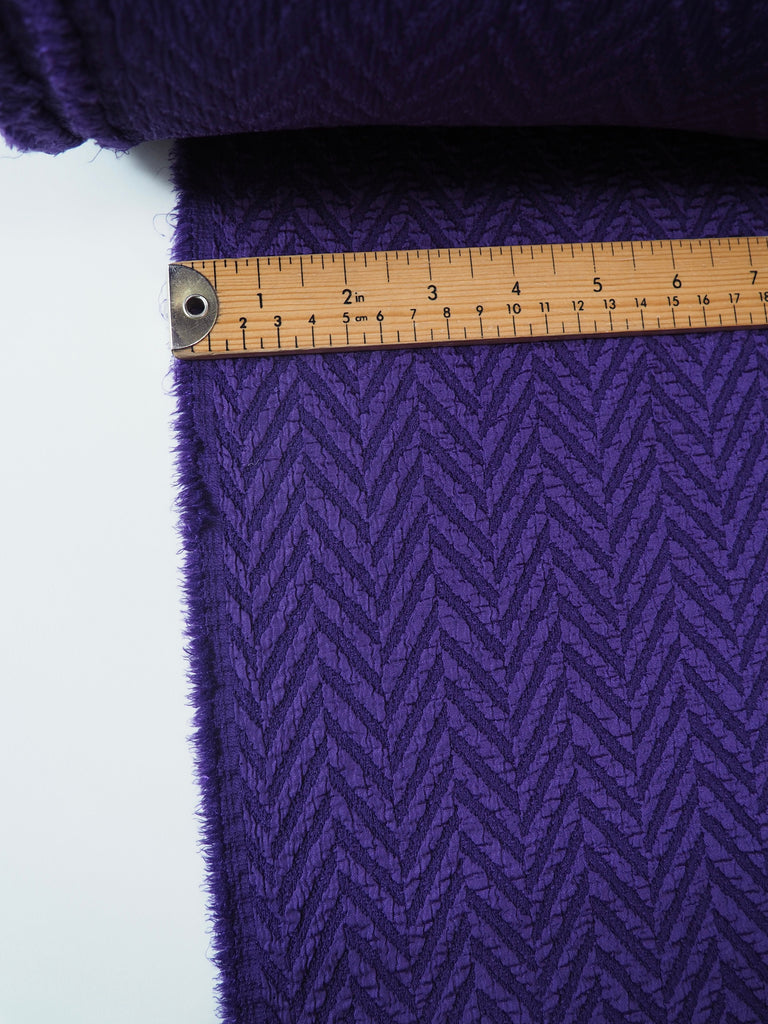 Pansy Chevron Jacquard Cloqué