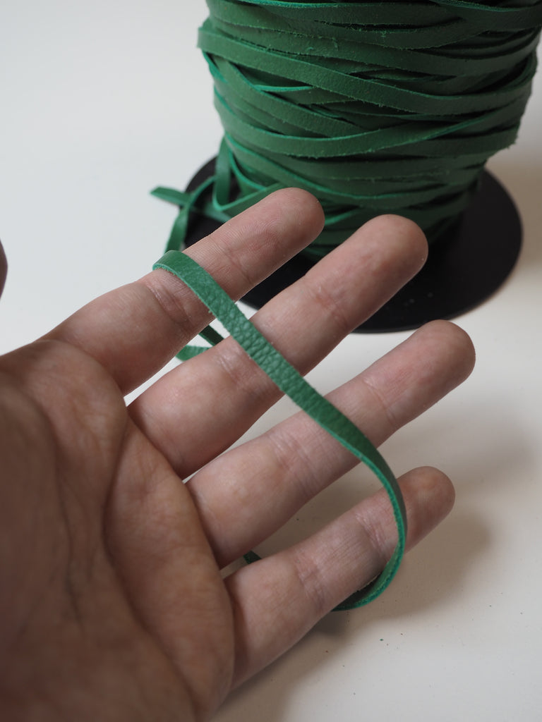 Green Leather Cord 5mm