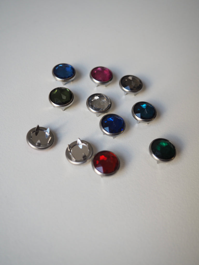 Multicolour Crystal Press Studs 11mm