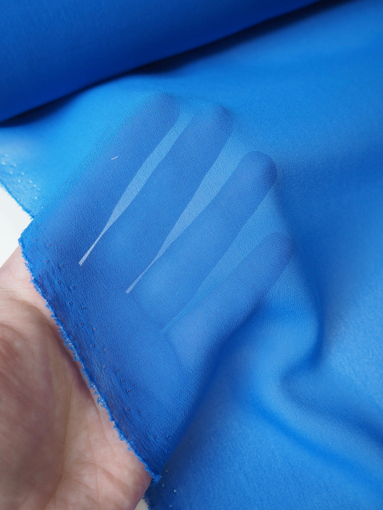 Cobalt Silk Chiffon