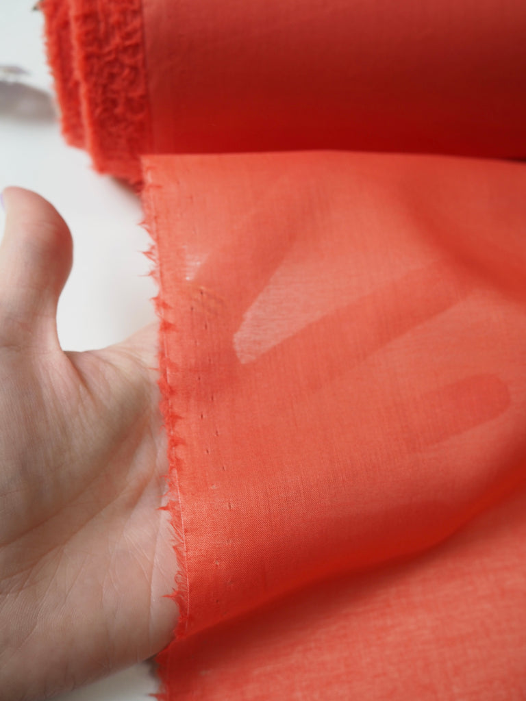 Coral Cotton Voile