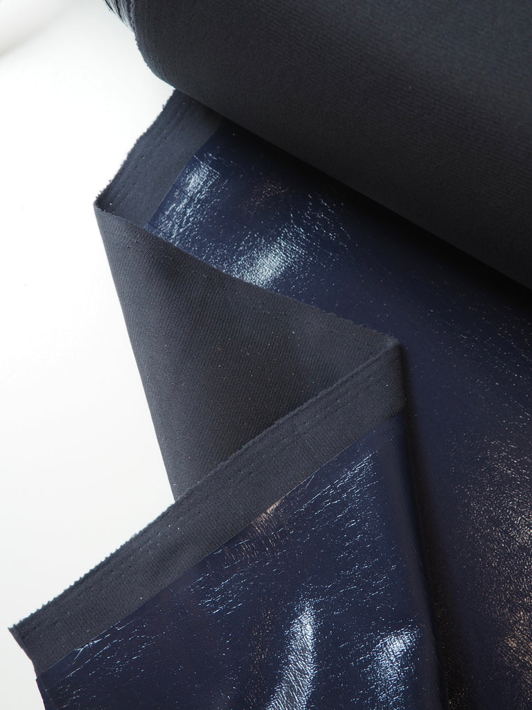 Patent Indigo Stretch Pleather