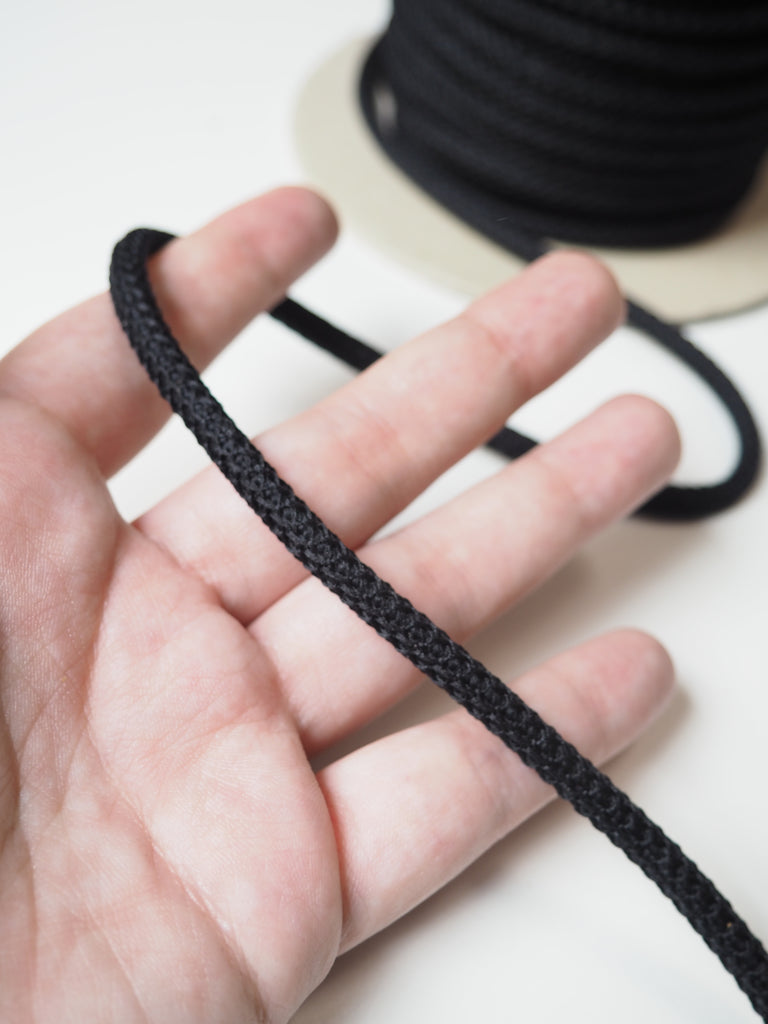 Black Net Braided Cord 6mm