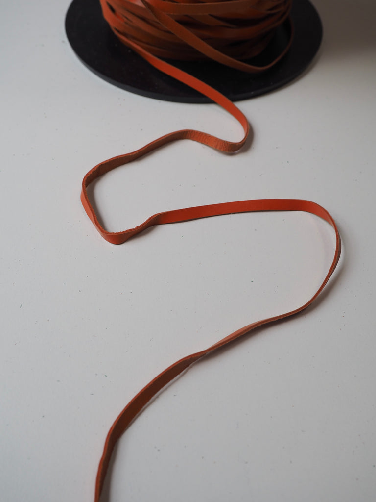 Orange Leather Cord 5mm