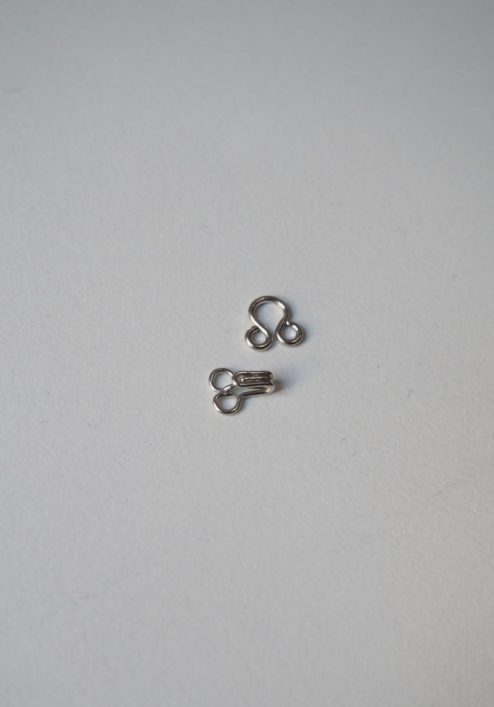 Silver Hook and Eye 7mm - 100 pairs