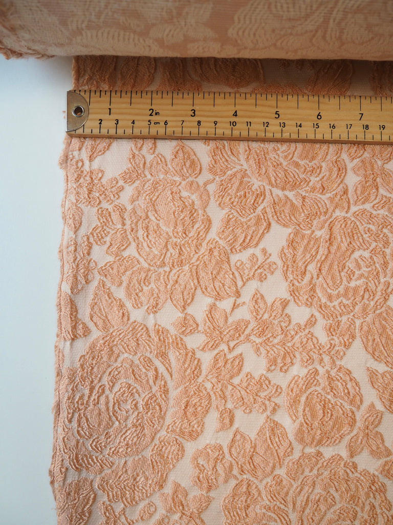 Apricot Rose Silk/Viscose Jacquard