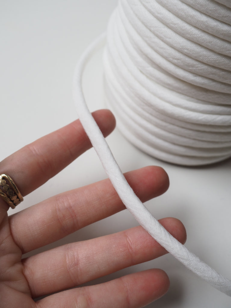 White Viscose Covered Cording 7mm