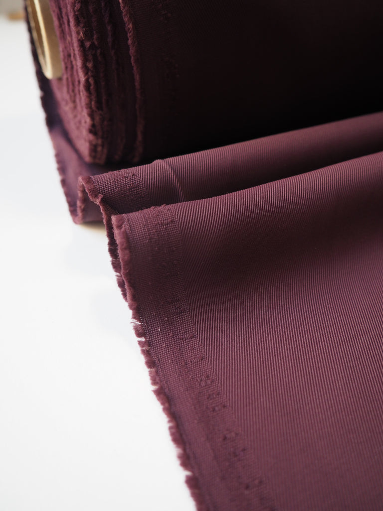 Burgundy Acetate Twill