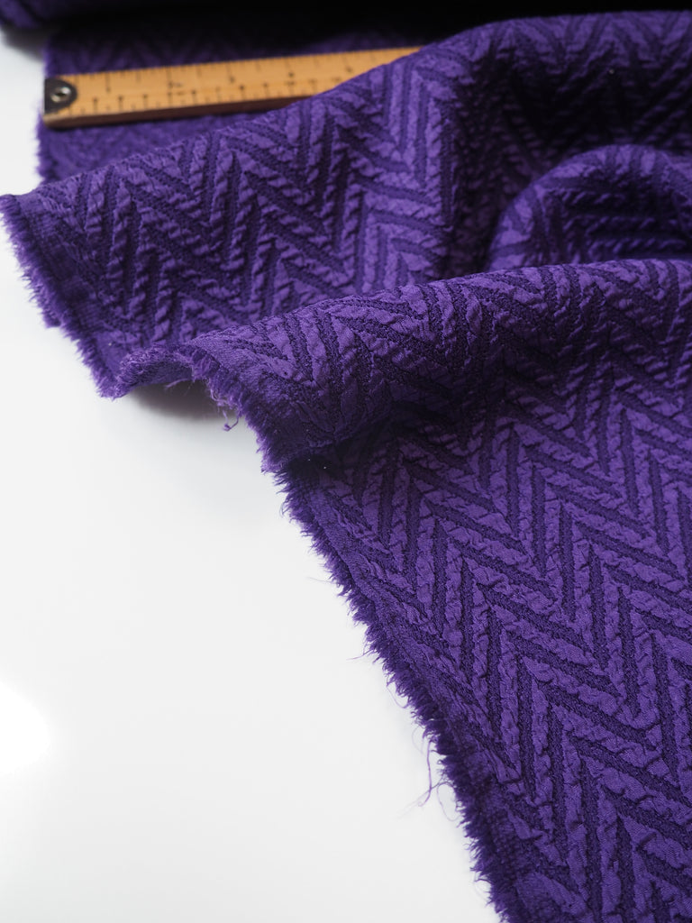 Pansy Chevron Jacquard Cloqué