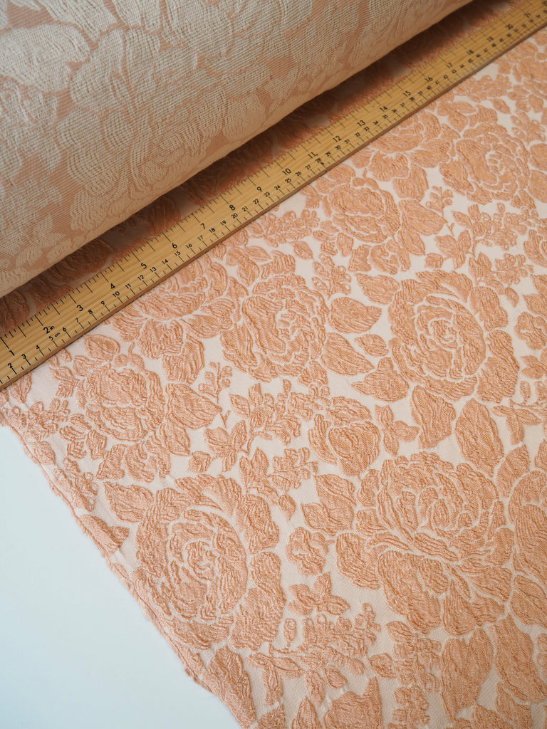 Apricot Rose Silk/Viscose Jacquard