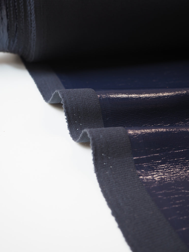 Patent Indigo Stretch Pleather