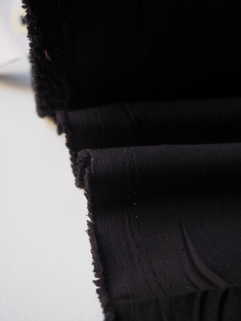 Black Stretch Crepe de Chine