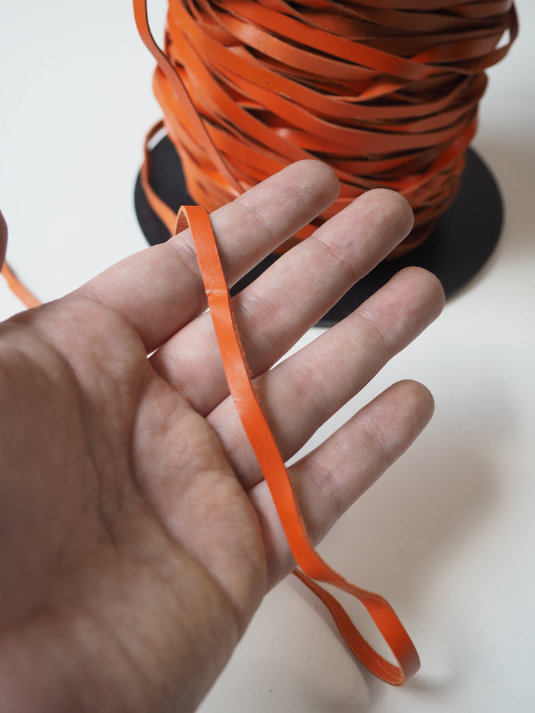 Orange Leather Cord 5mm