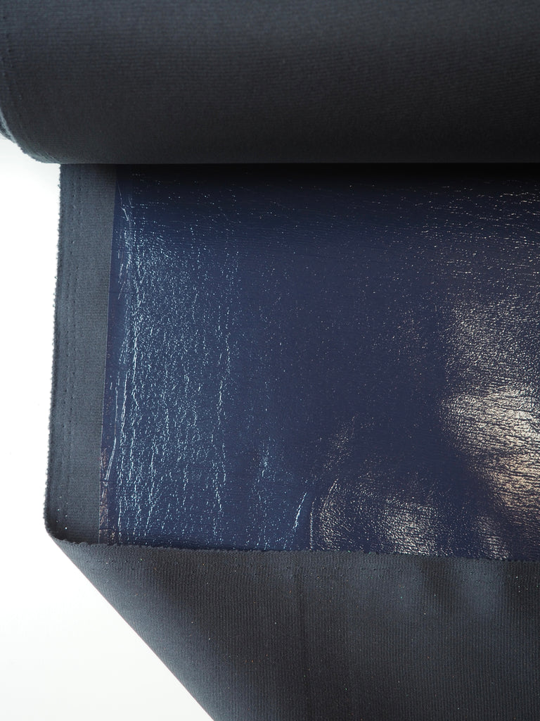 Patent Indigo Stretch Pleather